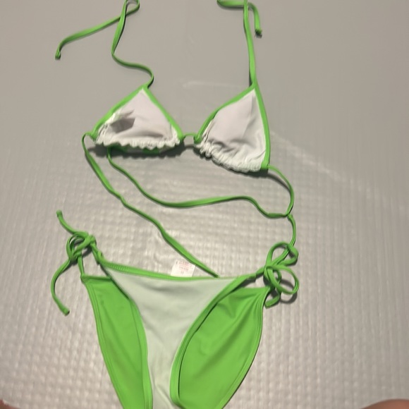 Neon green string bikini Size XS - Picture 4 of 6